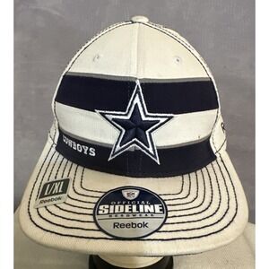 Dallas Cowboys‎ NEW Reebok Blue & White Star Logo NFL Hat OSFM Stretch (L-XL)
